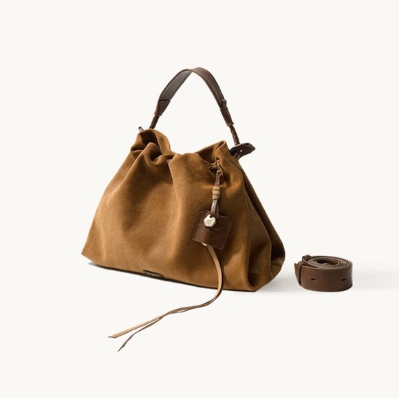None Handbags - Small Gather Bag Set - Ochre Suede